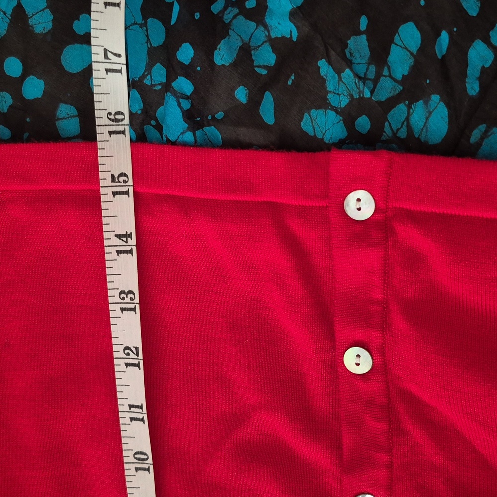 Red Button-Up Cardigan - Picture 10 of 12